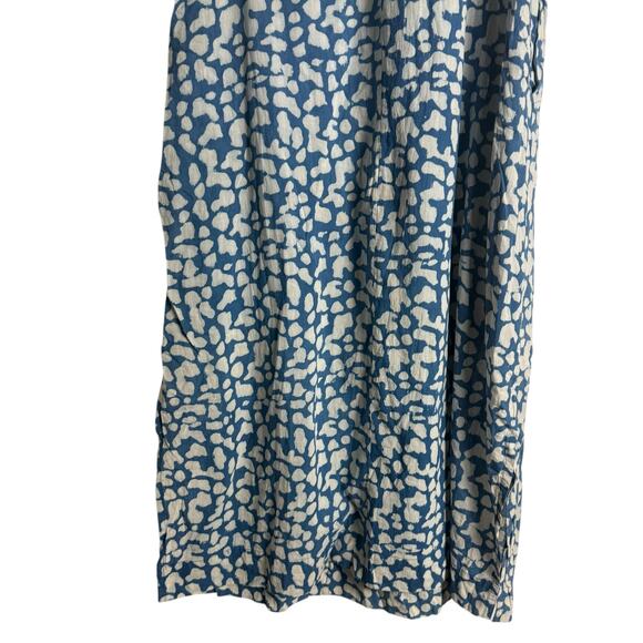 Mirth Coba Blue Mosaic Print V-Neck Kaftan Boho Coastal Beach Maxi Dress Size M - Picture 7 of 11